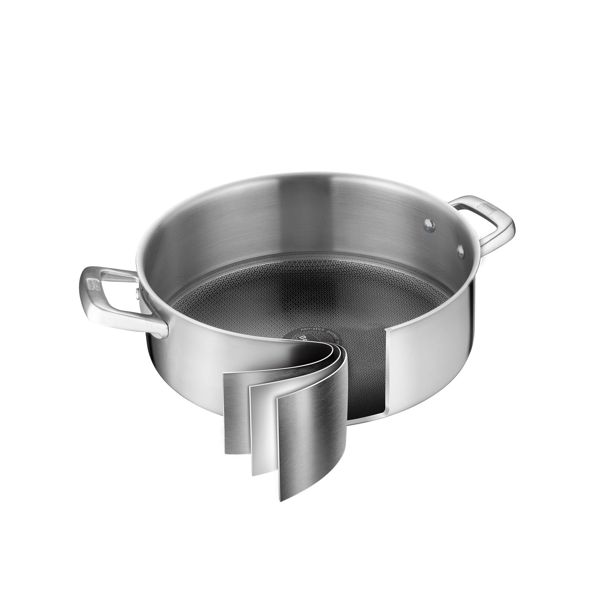 Berndes Tricion Resist padella 28 cm coperchio vetro quarzo