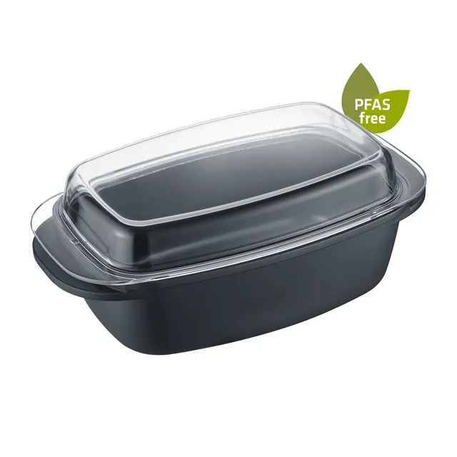 Berndes Bräter Teglia 32x21cm con Coperchio Vetro Forno