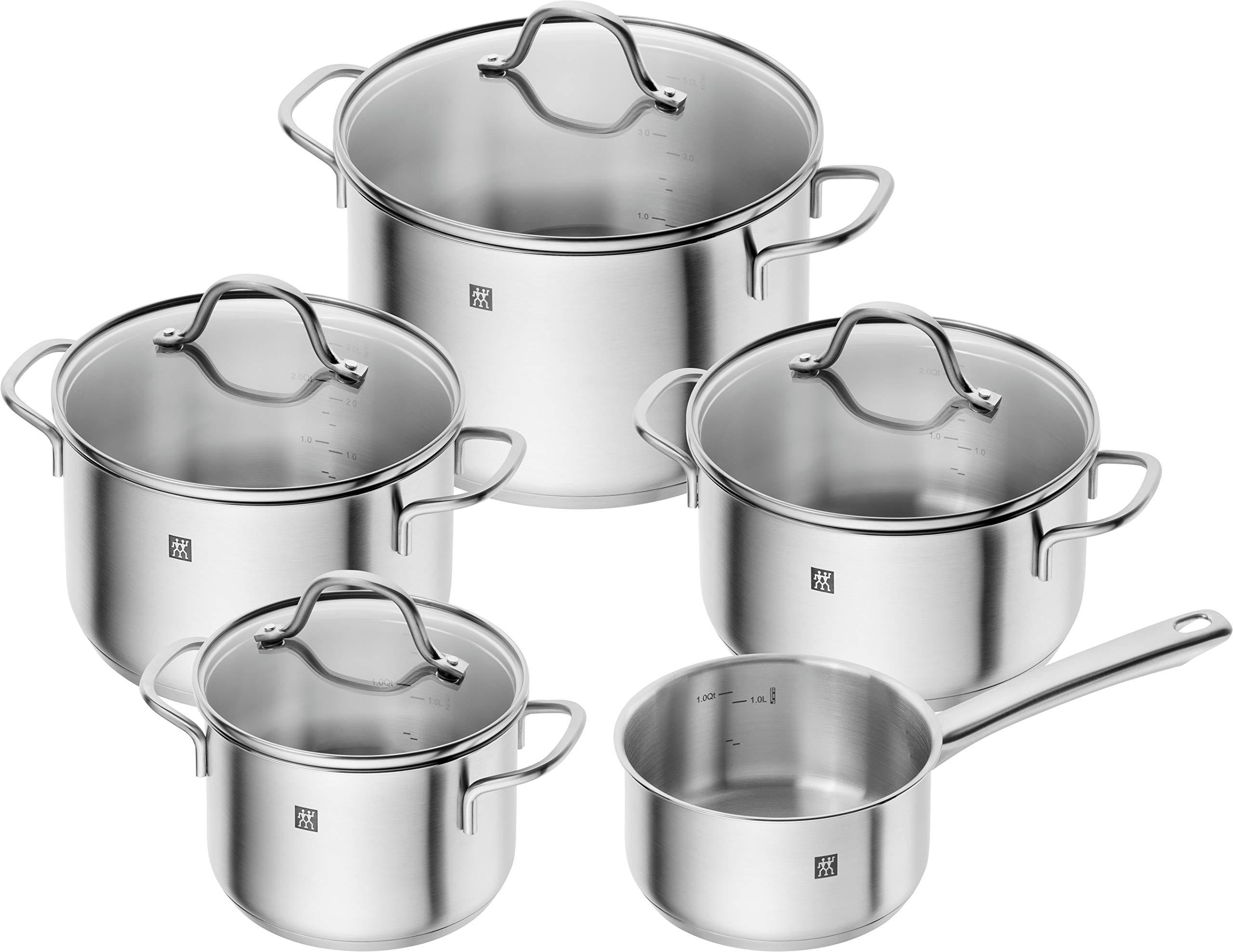 Zwilling Flow batteria pentole 5 pezzi acciaio inox induzione