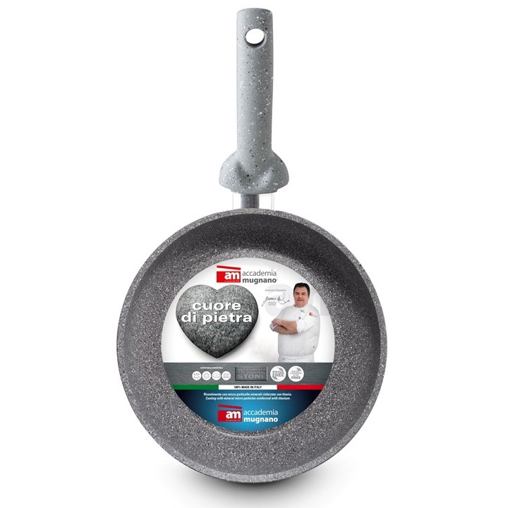 Accademia Mugnano Cuore di Pietra set 2 padelle 24+28 cm induzione