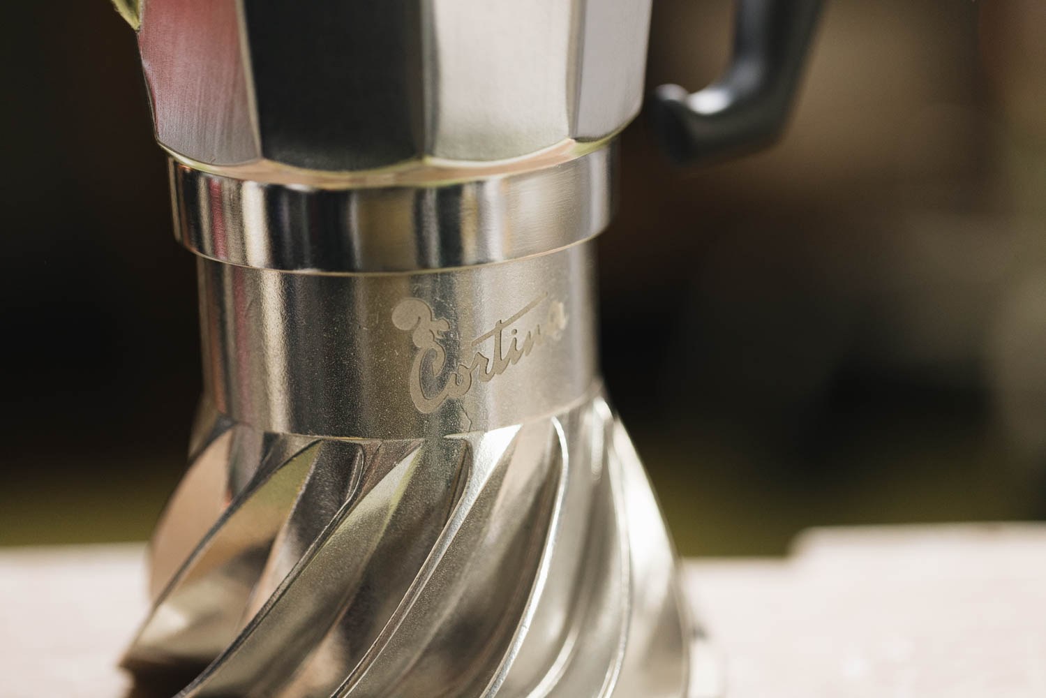 Turbo Moka 3 tazze Cortina d'Ampezzo moka alluminio incisione