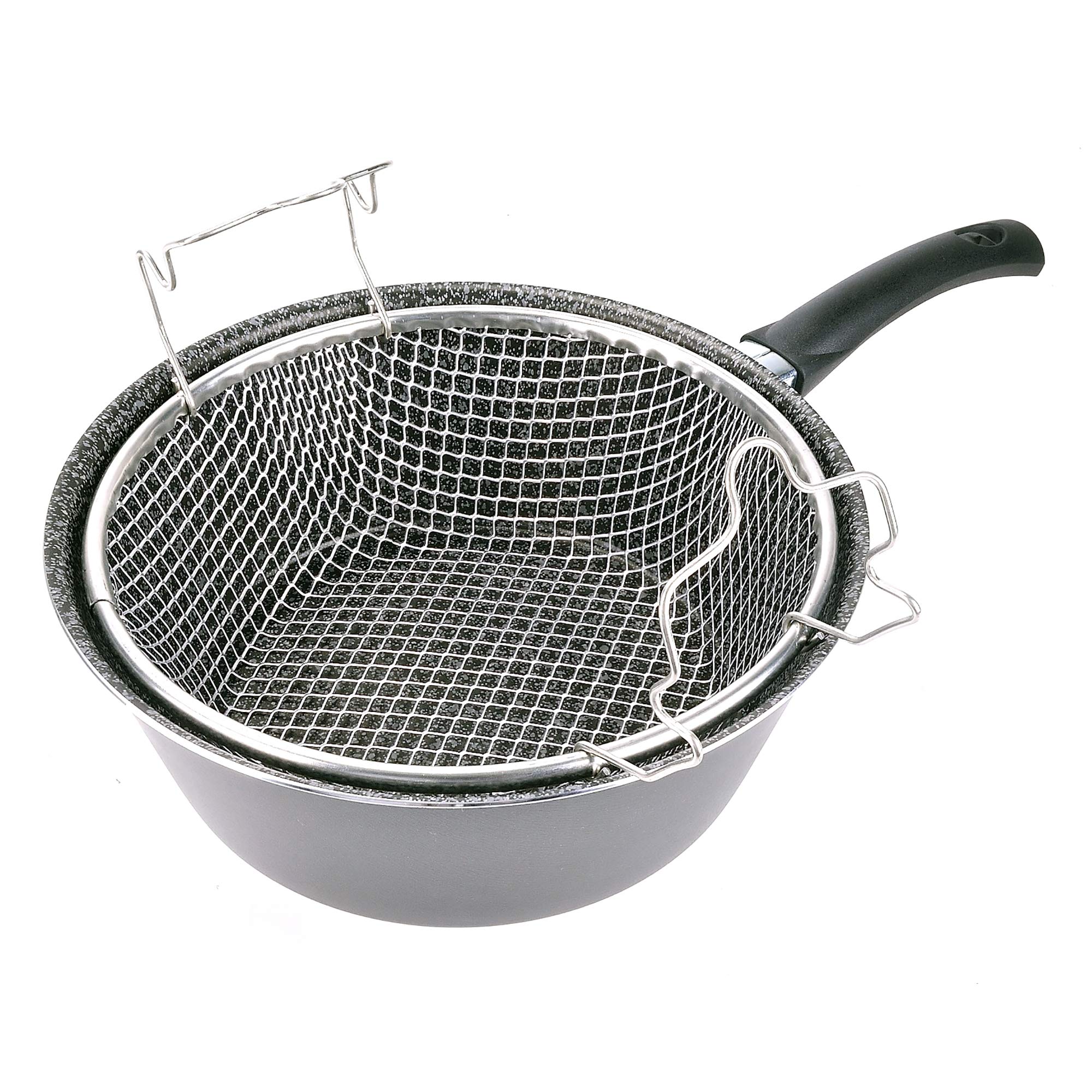 Alluflon Tradizione Italia friggitrice con cestello 24 cm nera