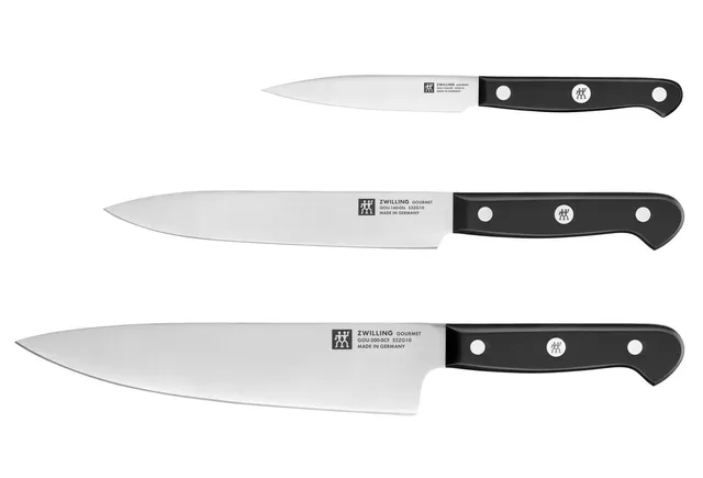 Zwilling Gourmet set 3 coltelli cucina acciaio inox 20/16/10 cm
