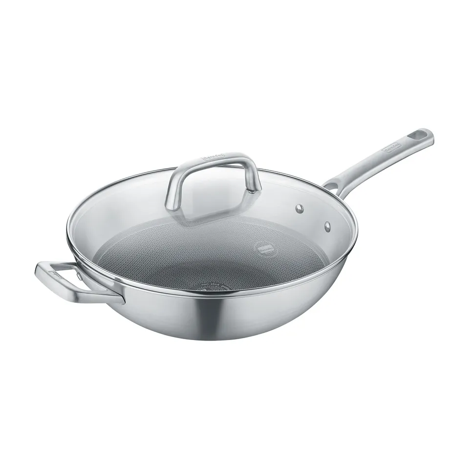 Berndes Tricion Resist Wok 32 cm con Coperchio Quarzo