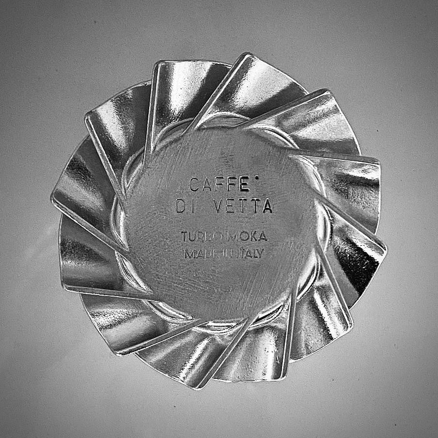 Turbo Moka 3 tazze Cortina d'Ampezzo moka alluminio incisione