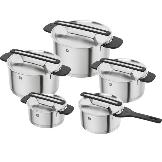 Zwilling More set pentole 5 pezzi acciaio nero induzione