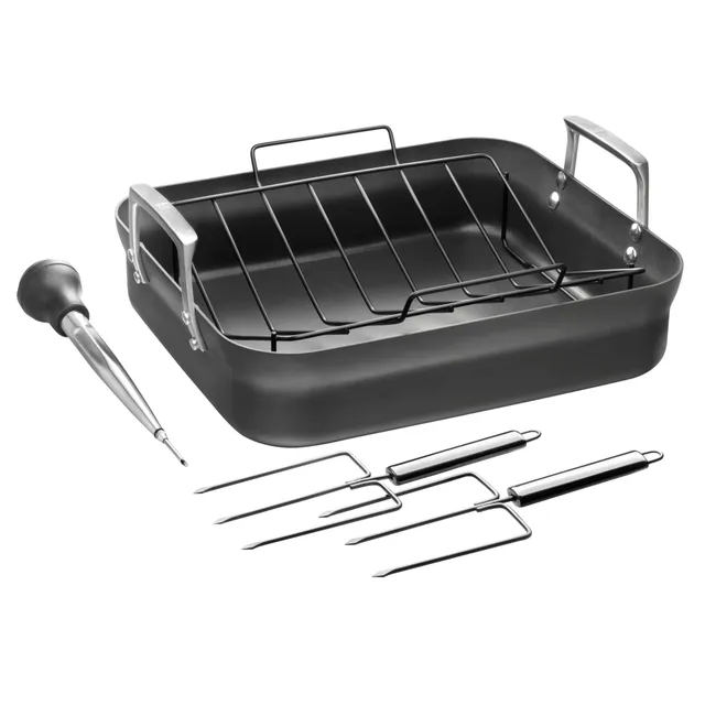 Zwilling Motion Rostiera Alluminio Antiaderente con Griglia