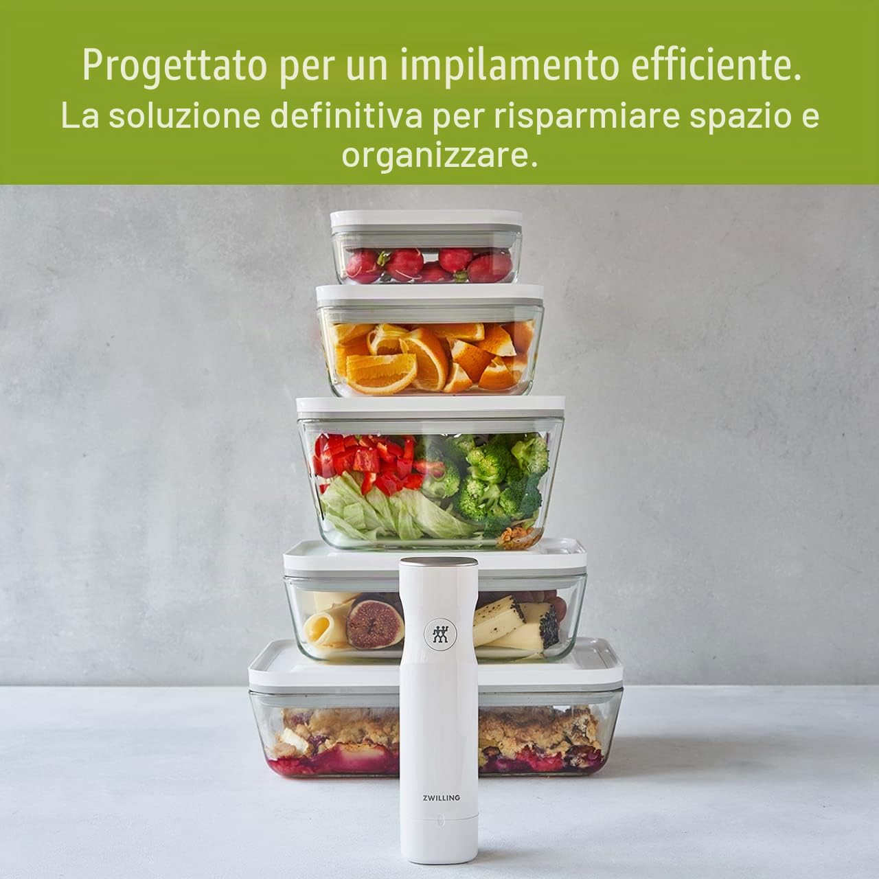 Zwilling Fresh & Save contenitore vetro S grigio frigo
