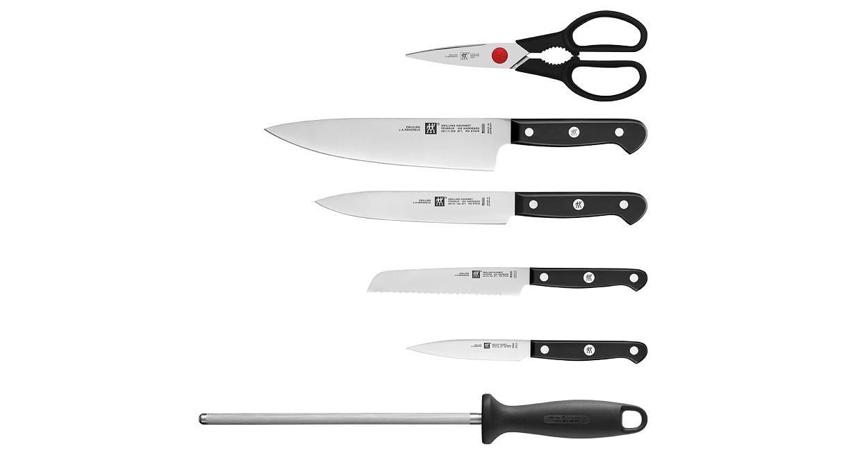 Zwilling Gourmet Set Coltelli 7 Pezzi con Ceppo Inox