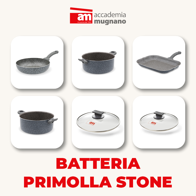Accademia Mugnano Primolla Stone batteria pentole 6pz antiaderente