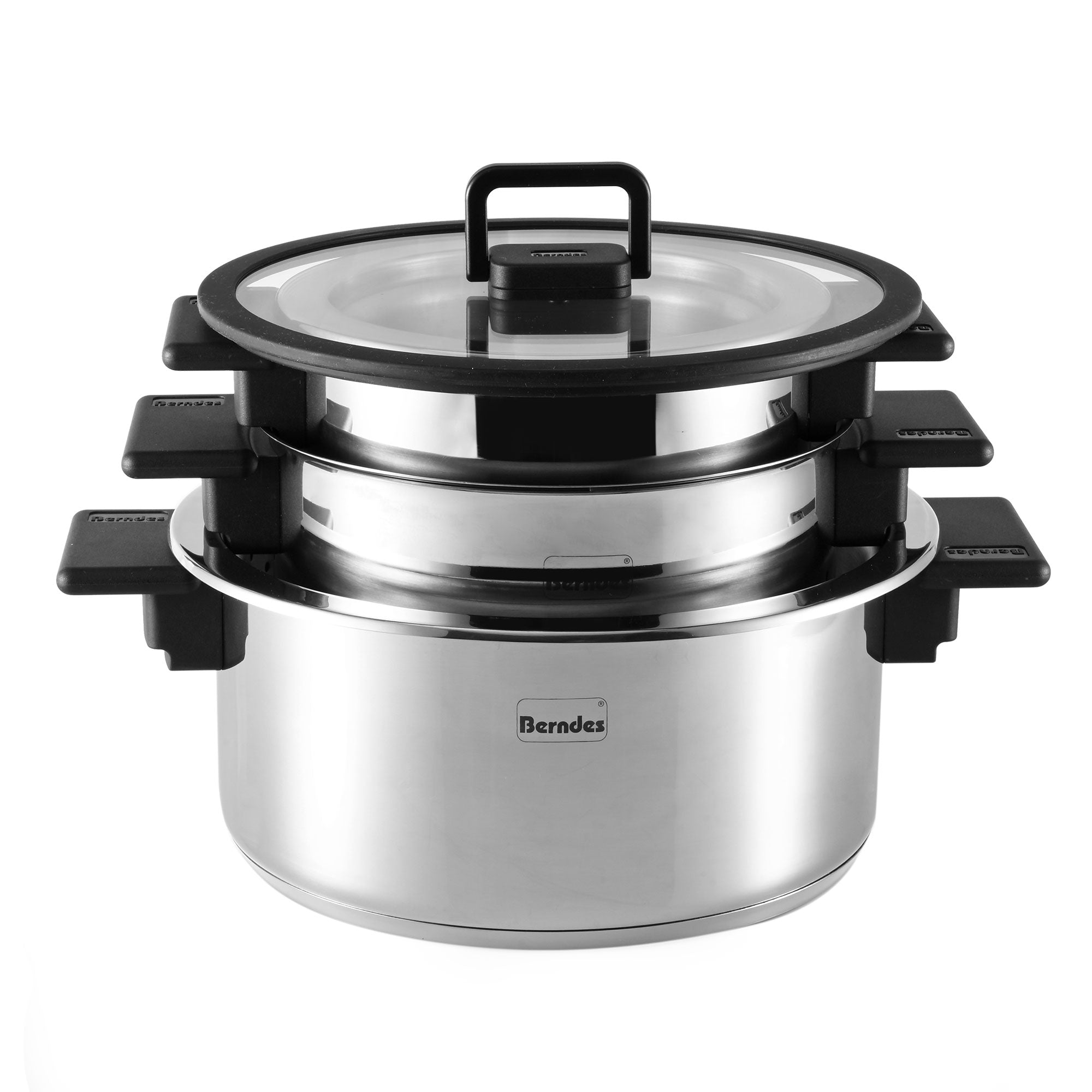 Berndes b.miracle set pentole acciaio 5 pezzi impilabile