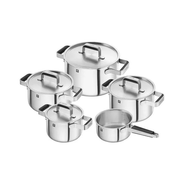Zwilling Pure Set 5 Pentole Acciaio 16-20-24 cm Argento