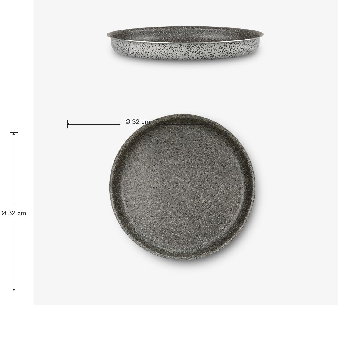 Mamù Happy Stone tortiera pizza antiaderente 32 cm alluminio