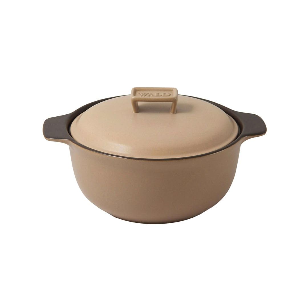 Wald Cottura pentola media ceramica tortora 250 cl coperchio