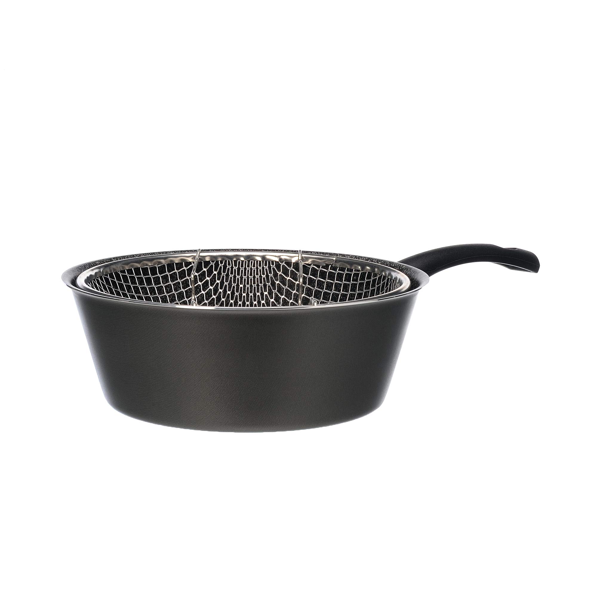 Alluflon Tradizione Italia friggitrice con cestello 24 cm nera