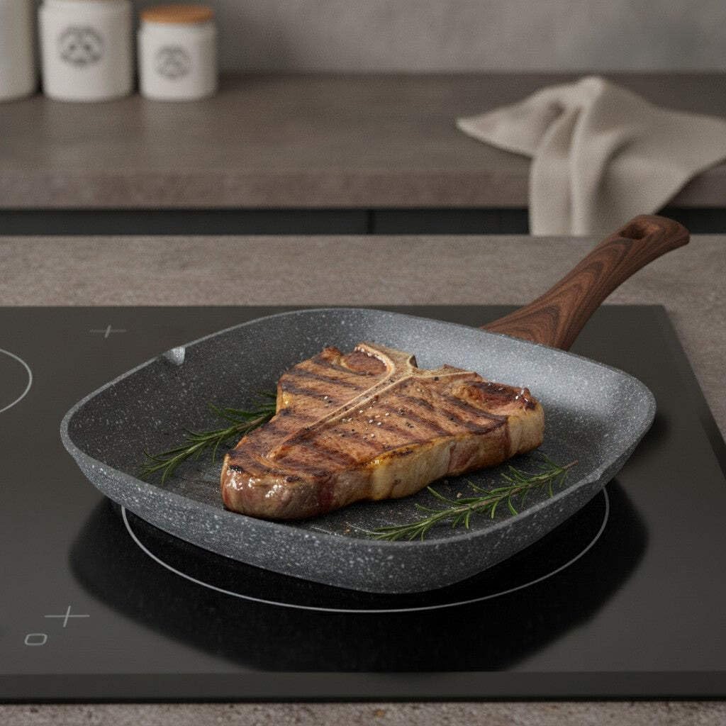 Mamù Fast Induction bistecchiera quadra 28x28 cm induzione