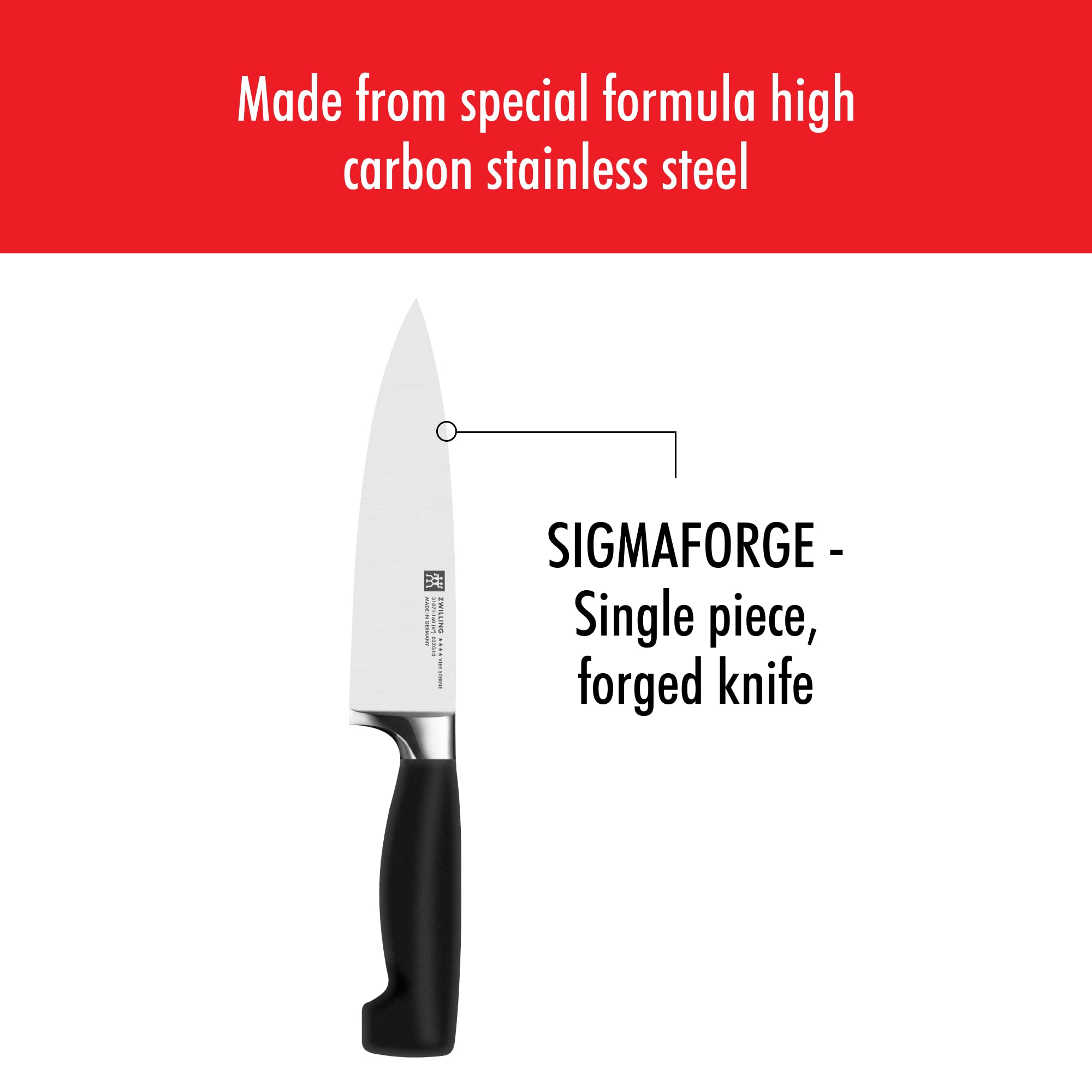 Zwilling Vier Sterne Coltello Cuoco 15 cm Forgiato