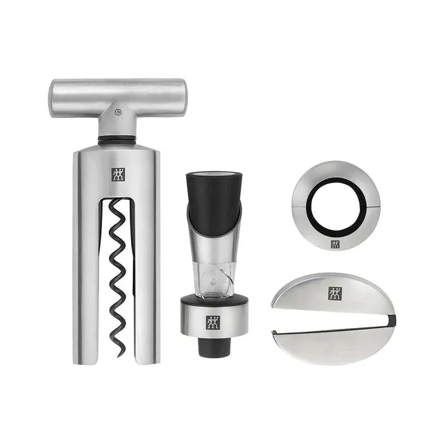 Zwilling Sommelier set vino 4 pezzi 39500-054 acciaio nero