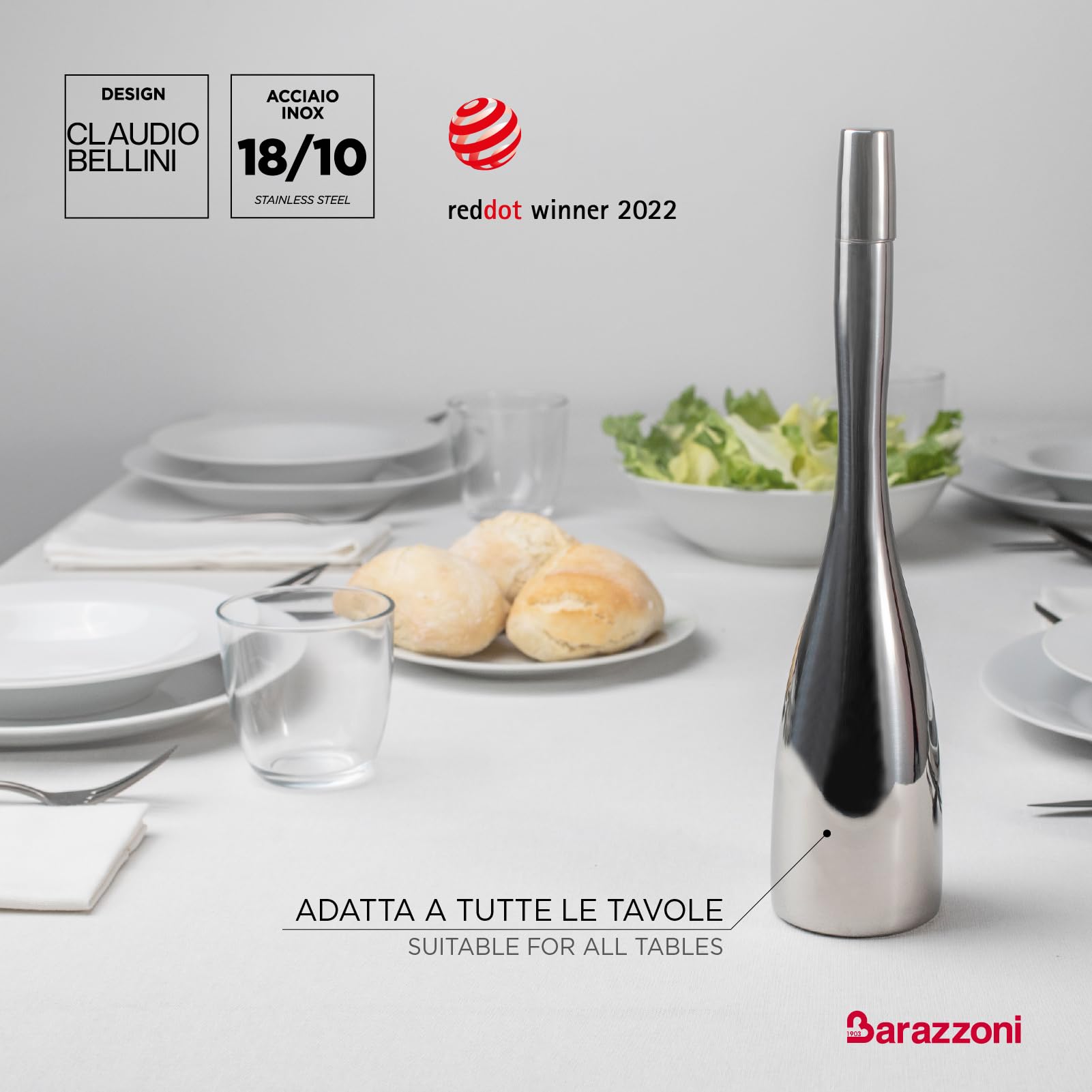 Barazzoni Olly oliera acciaio inox 450 ml beccuccio