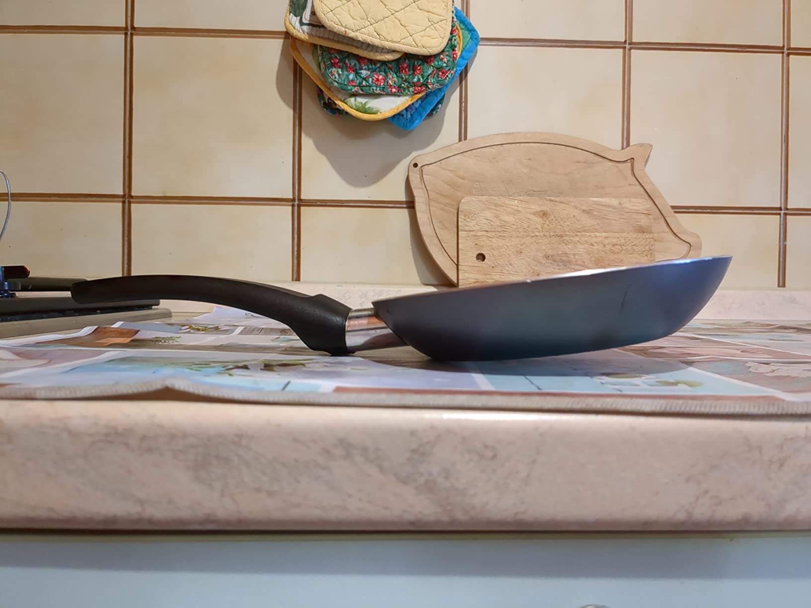 Alluflon Tradizione Italia Padella 32 cm Nero Effetto Pietra