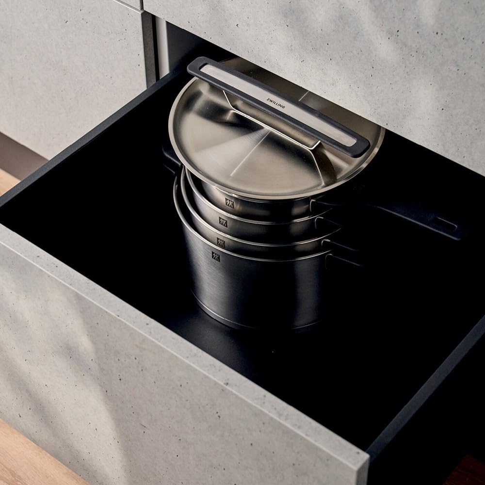 Zwilling More set pentole 5 pezzi acciaio nero induzione