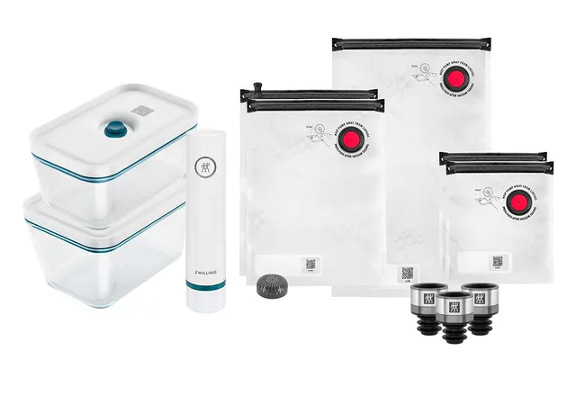 Zwilling Fresh & Save Set Sottovuoto 11 Pezzi Blu Vetro