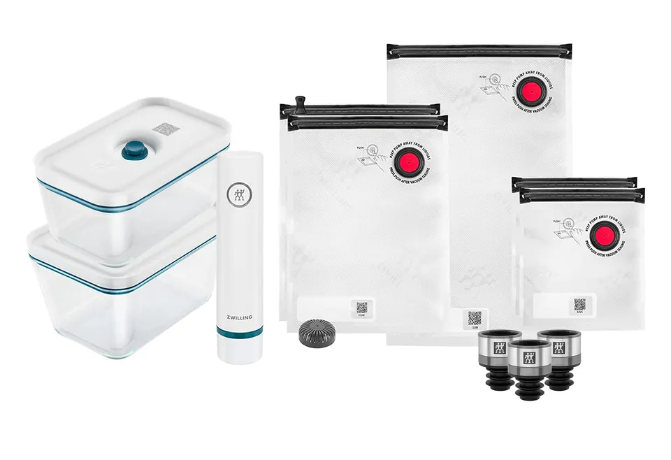Zwilling Fresh & Save Set Sottovuoto 11 Pezzi Blu Vetro