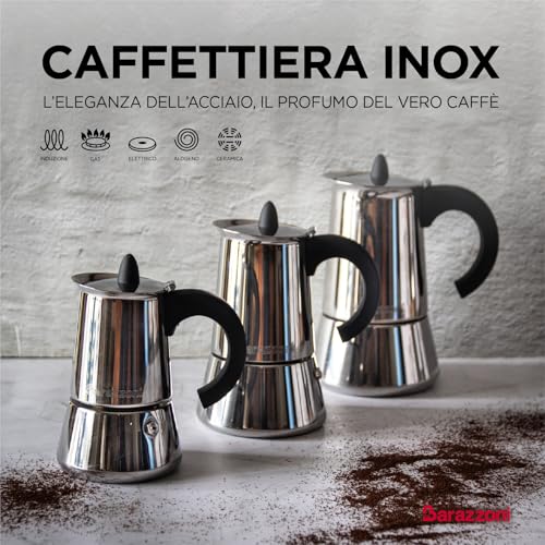 Barazzoni La Caffettiera moka inox 2 tazze induzione