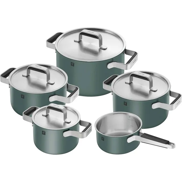 Zwilling Pure set pentole 5 pz acciaio verde