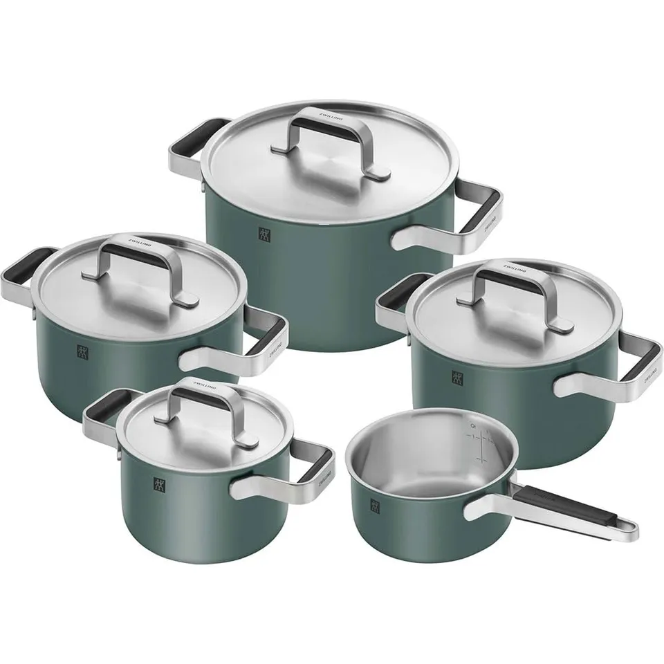 Zwilling Pure set pentole 5 pz acciaio verde
