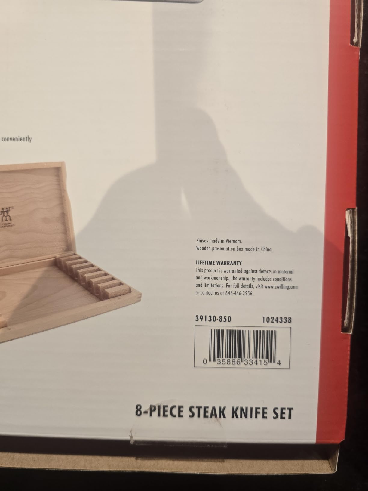 Zwilling set 8 coltelli bistecca acciaio inox 10 cm