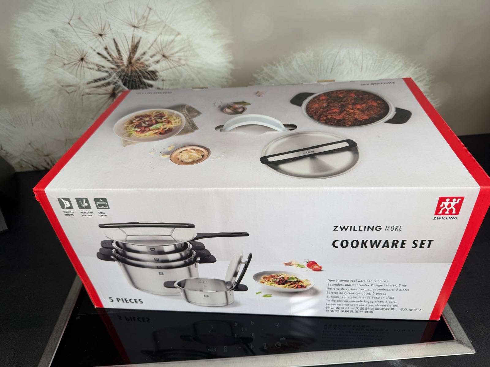 Zwilling More set pentole 5 pezzi acciaio nero induzione