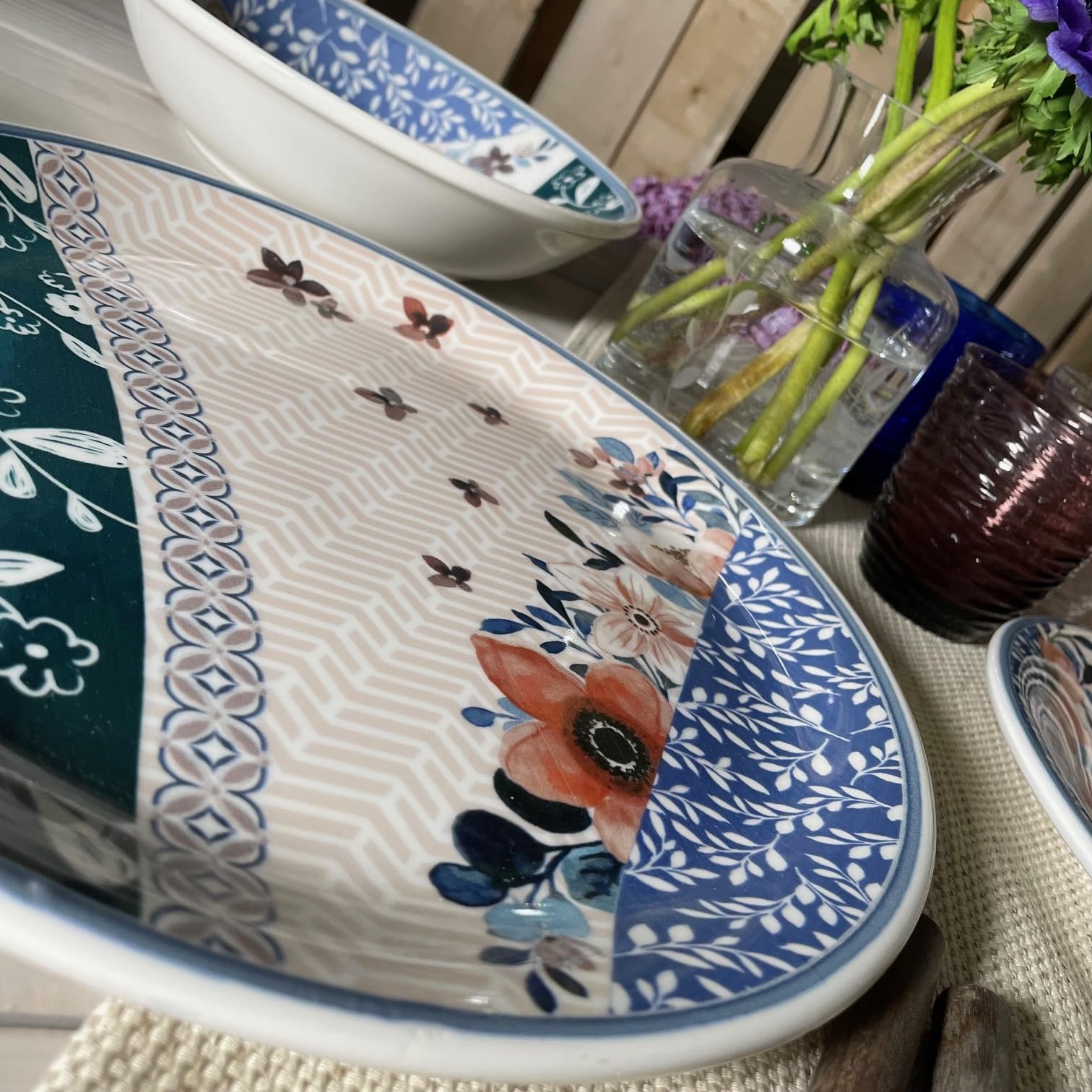 Wald Tavola piatti piani 6 pz ceramica Acquerello