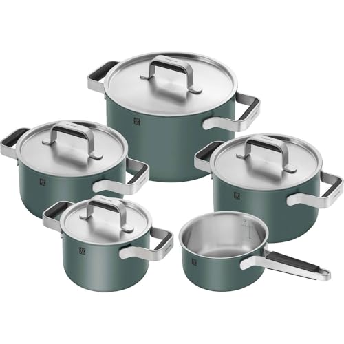 Zwilling Pure set pentole 5 pz acciaio verde