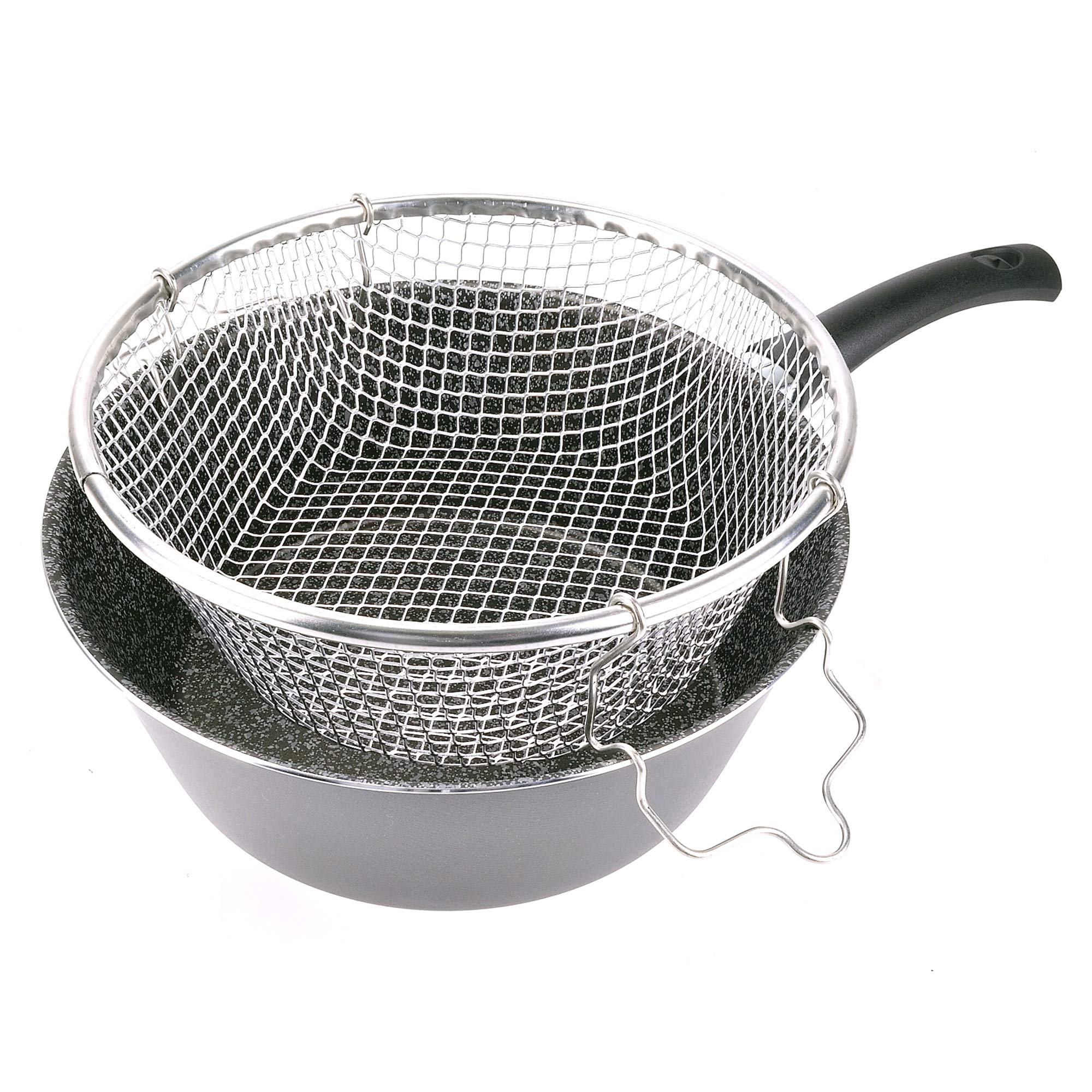 Alluflon Tradizione Italia friggitrice con cestello 24 cm nera