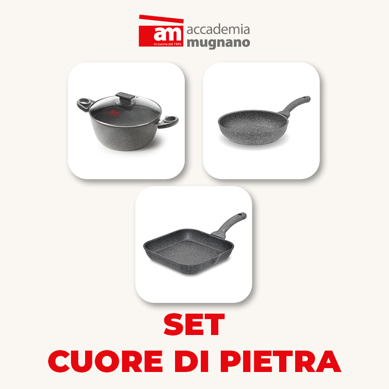 Accademia Mugnano Cuore di Pietra set 3pz pietra