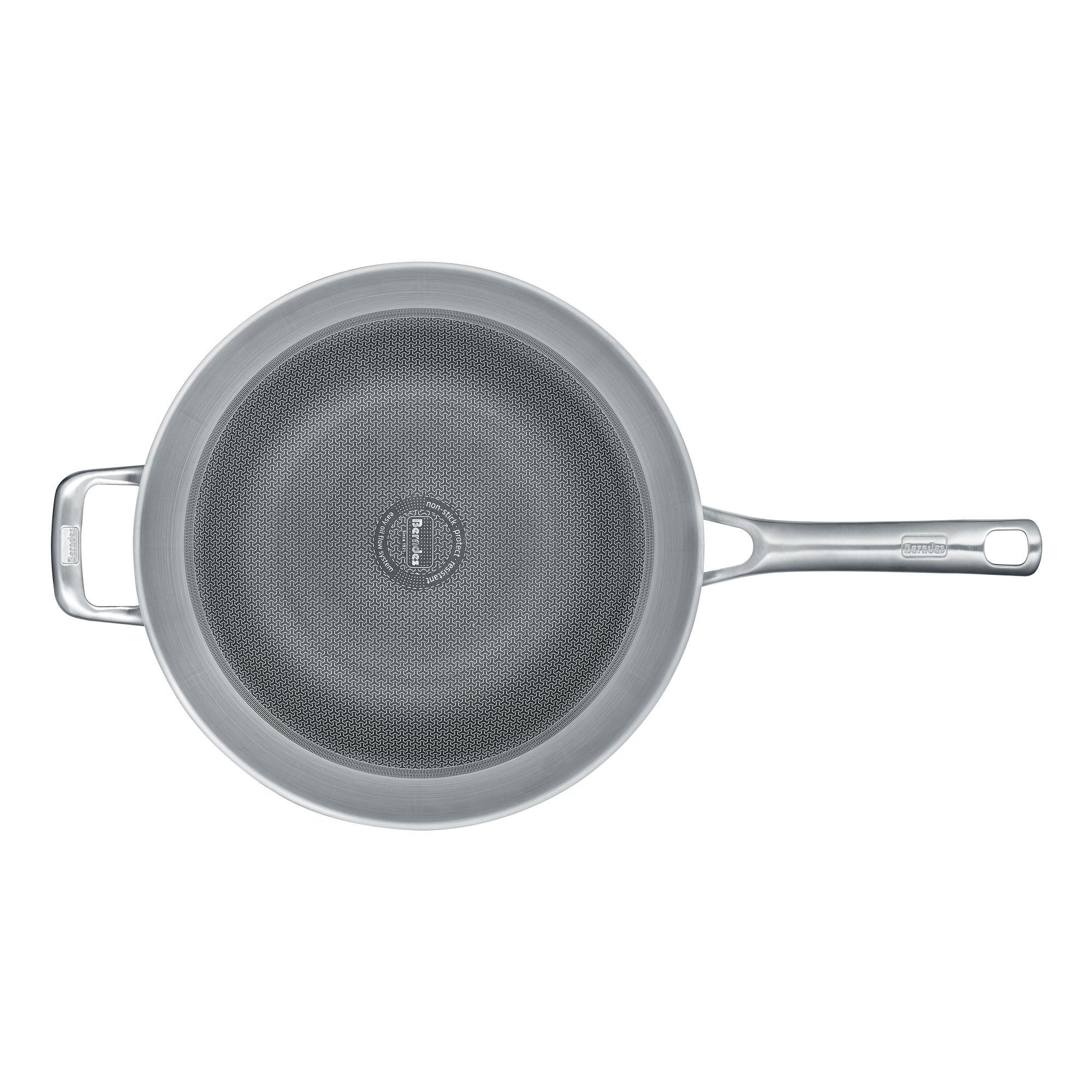 Berndes Tricion Resist Wok 32 cm con coperchio vetro acciaio