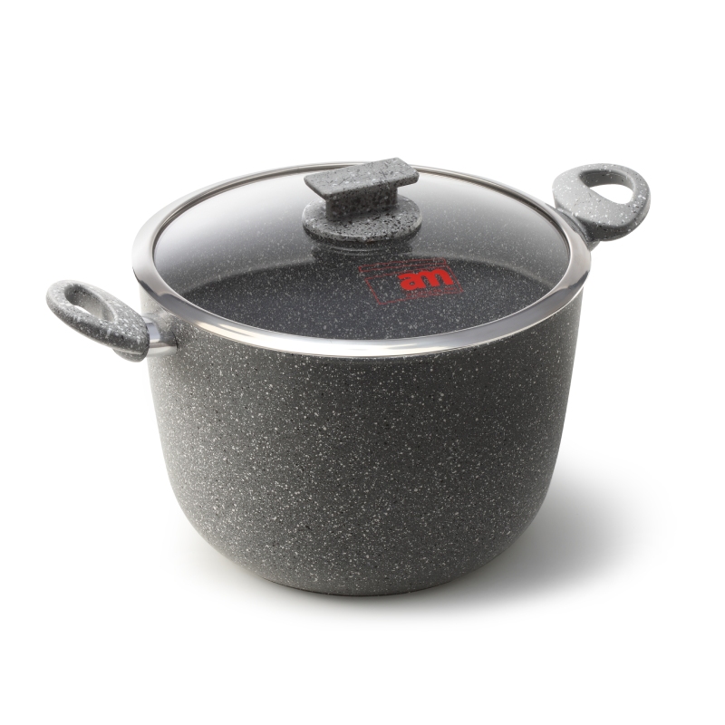 Accademia Mugnano Regina Pietra pentola 26cm coperchio vetro induzione