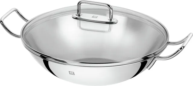 Zwilling Plus wok acciaio inox 32 cm con coperchio