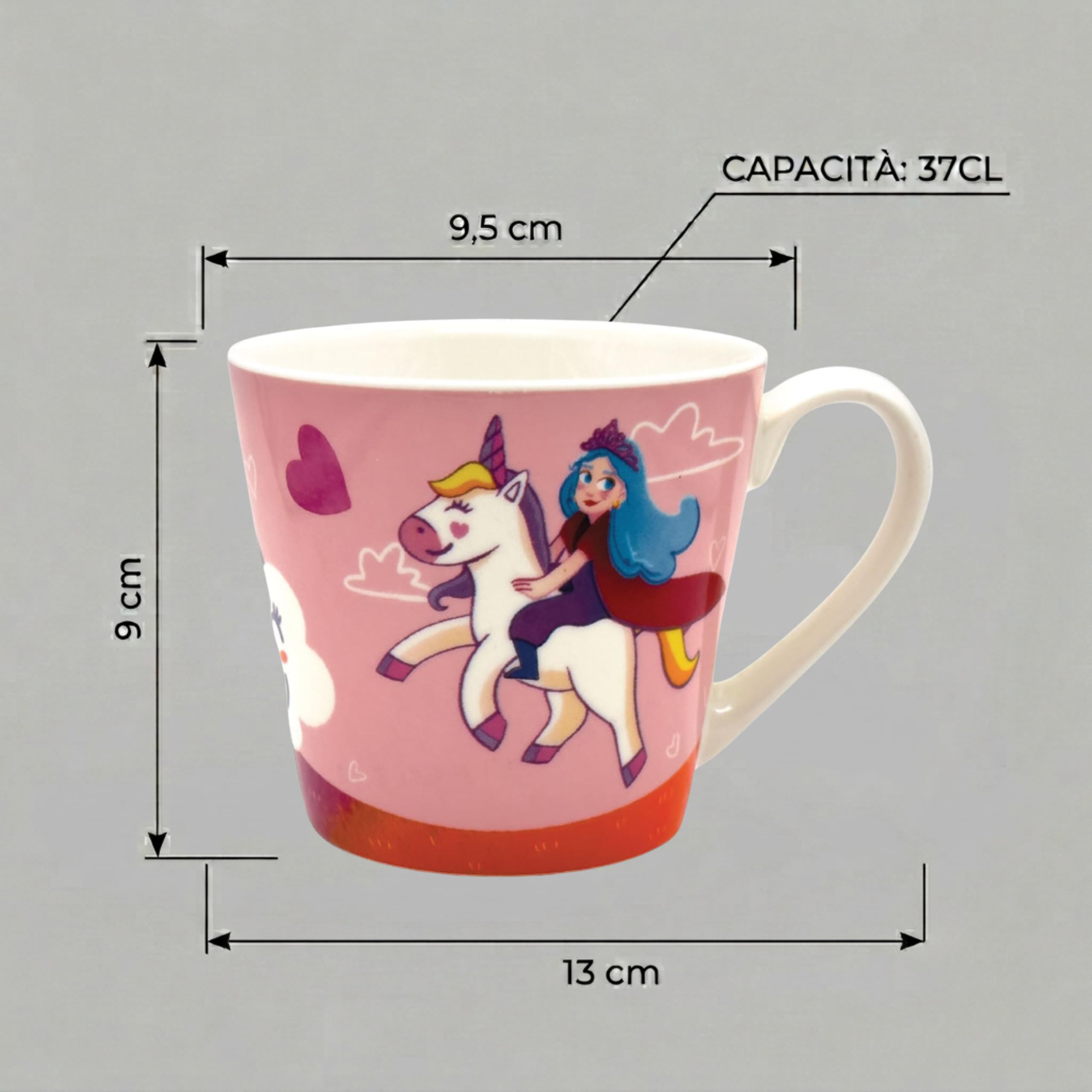 Wald Junior Avventure Felici tazza 37 cl Unicorno porcellana