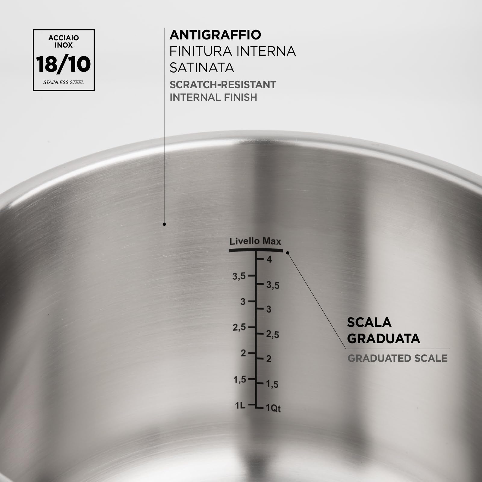Barazzoni Facile Dual System pentola a pressione 6 lt ø 22 cm inox