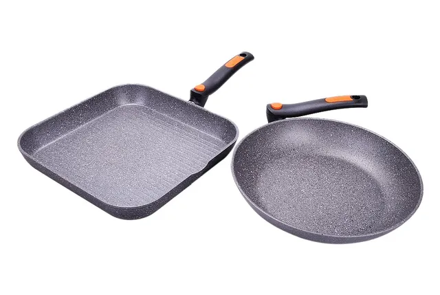 Alluflon Pratica Stone set padella 28 cm 2 pezzi antiaderente