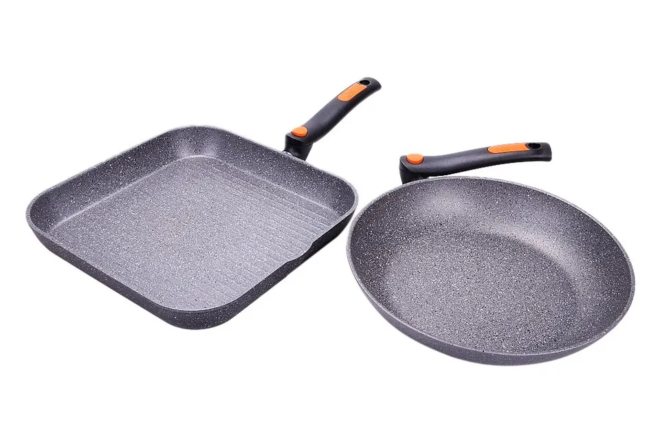 Alluflon Pratica Stone set padella 28 cm 2 pezzi antiaderente