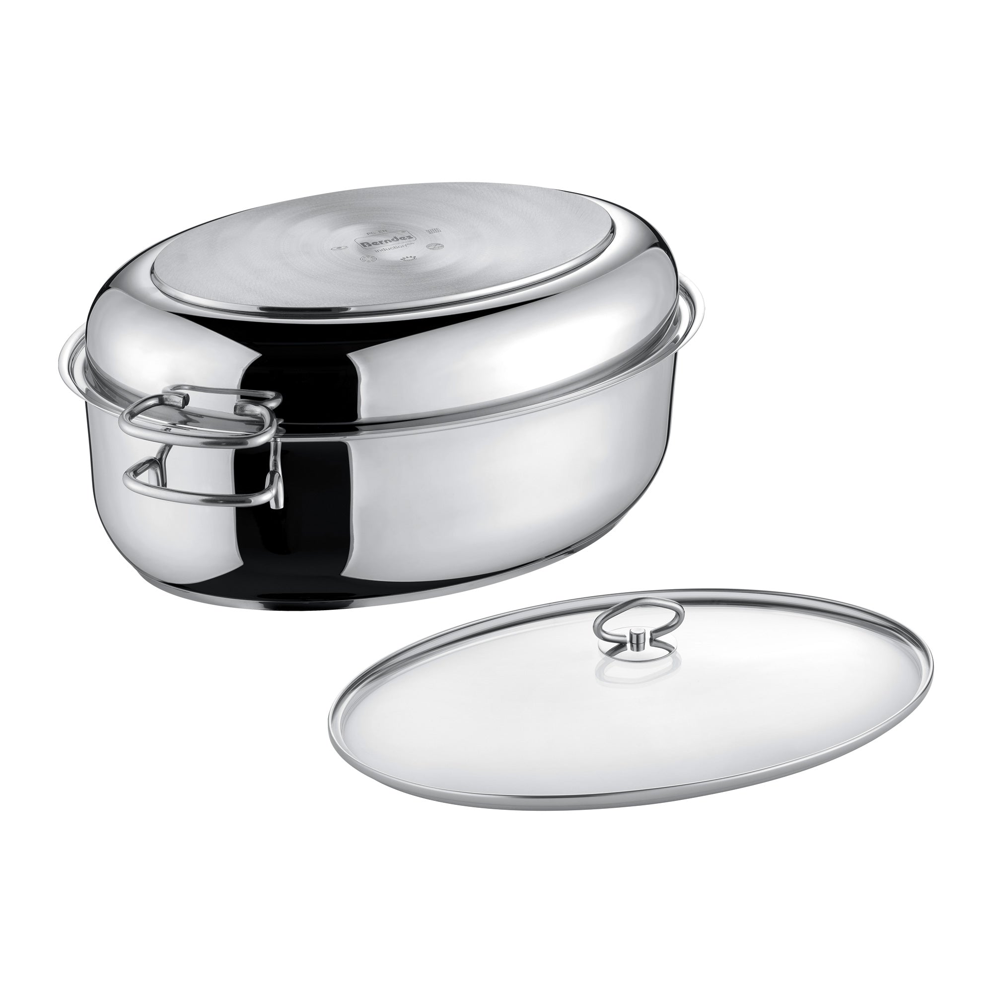 Berndes Bräter Rostiera Ovale Acciaio 38 cm con Coperchio