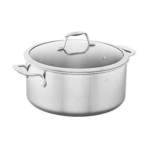 Zwilling Spirit pentola acciaio inox 3 strati 8 qt coperchio vetro