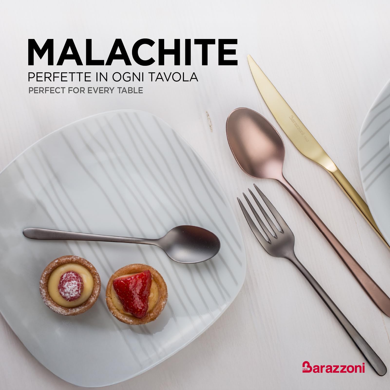 Barazzoni Malachite Oro set posate 24 pezzi satinato