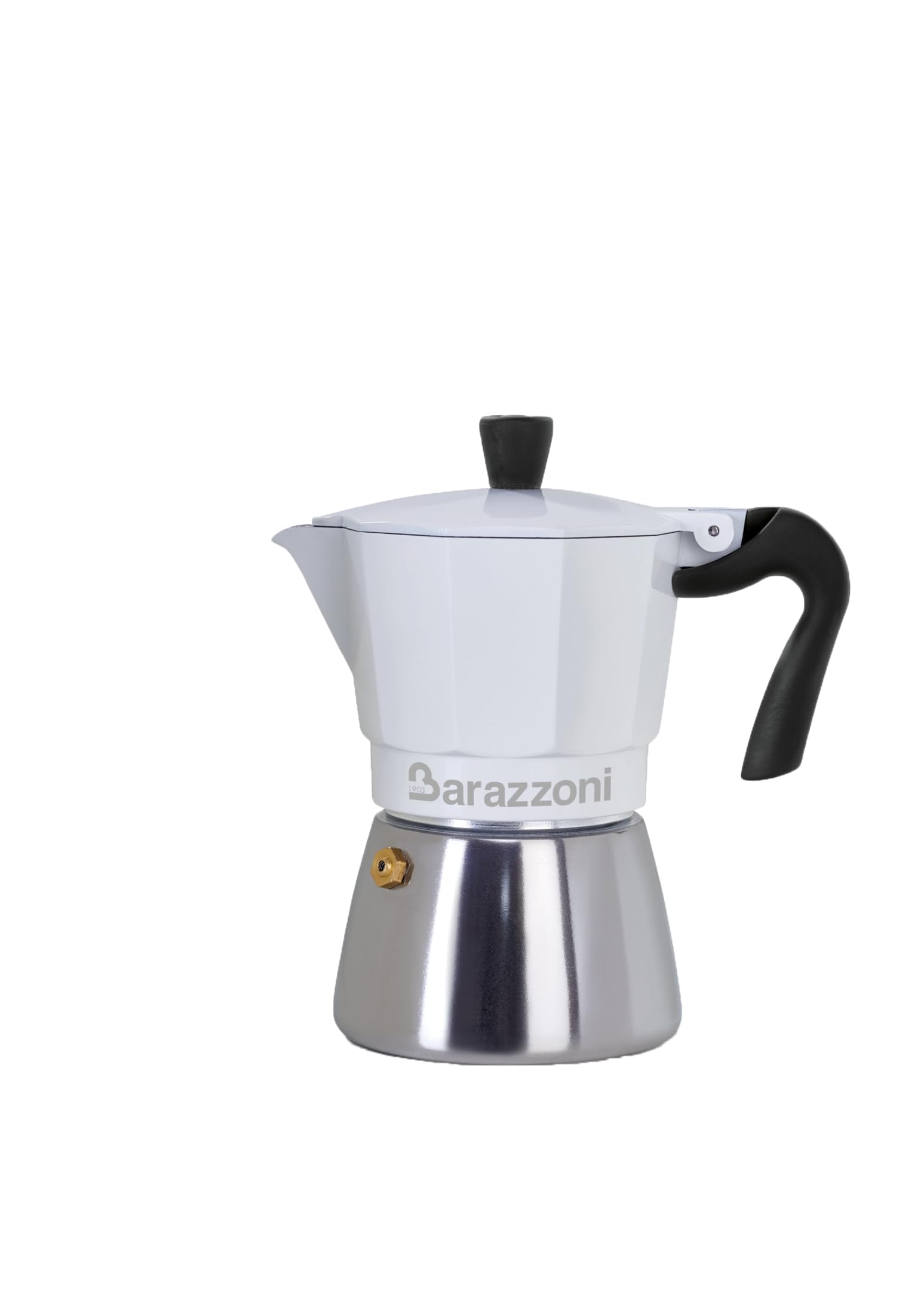 Barazzoni La Caffettiera Moka ibrida bianca 3 tazze induzione