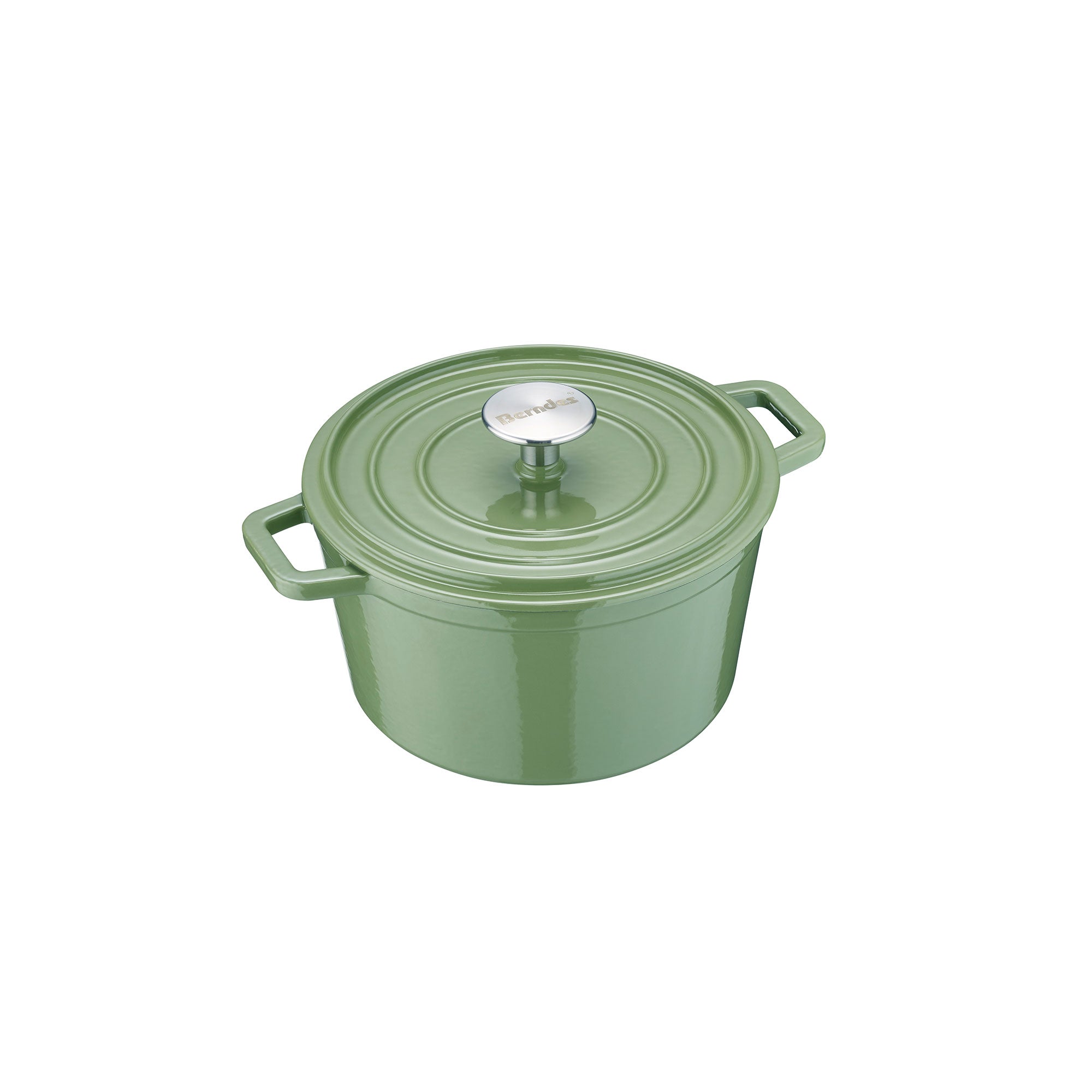 Berndes b.iron cocotte ghisa 24 cm verde smaltata forno