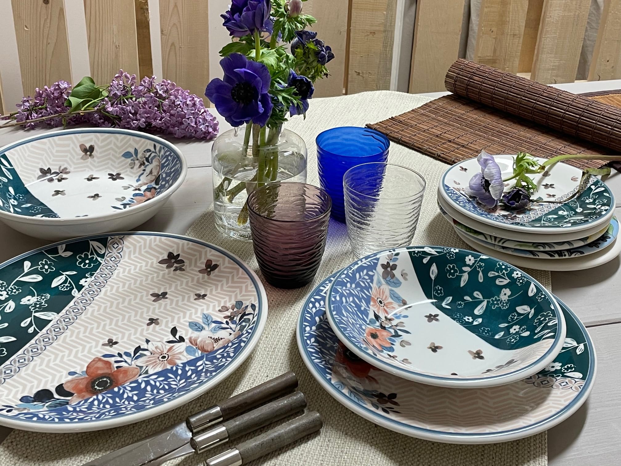 Wald Tavola piatti piani 6 pz ceramica Acquerello