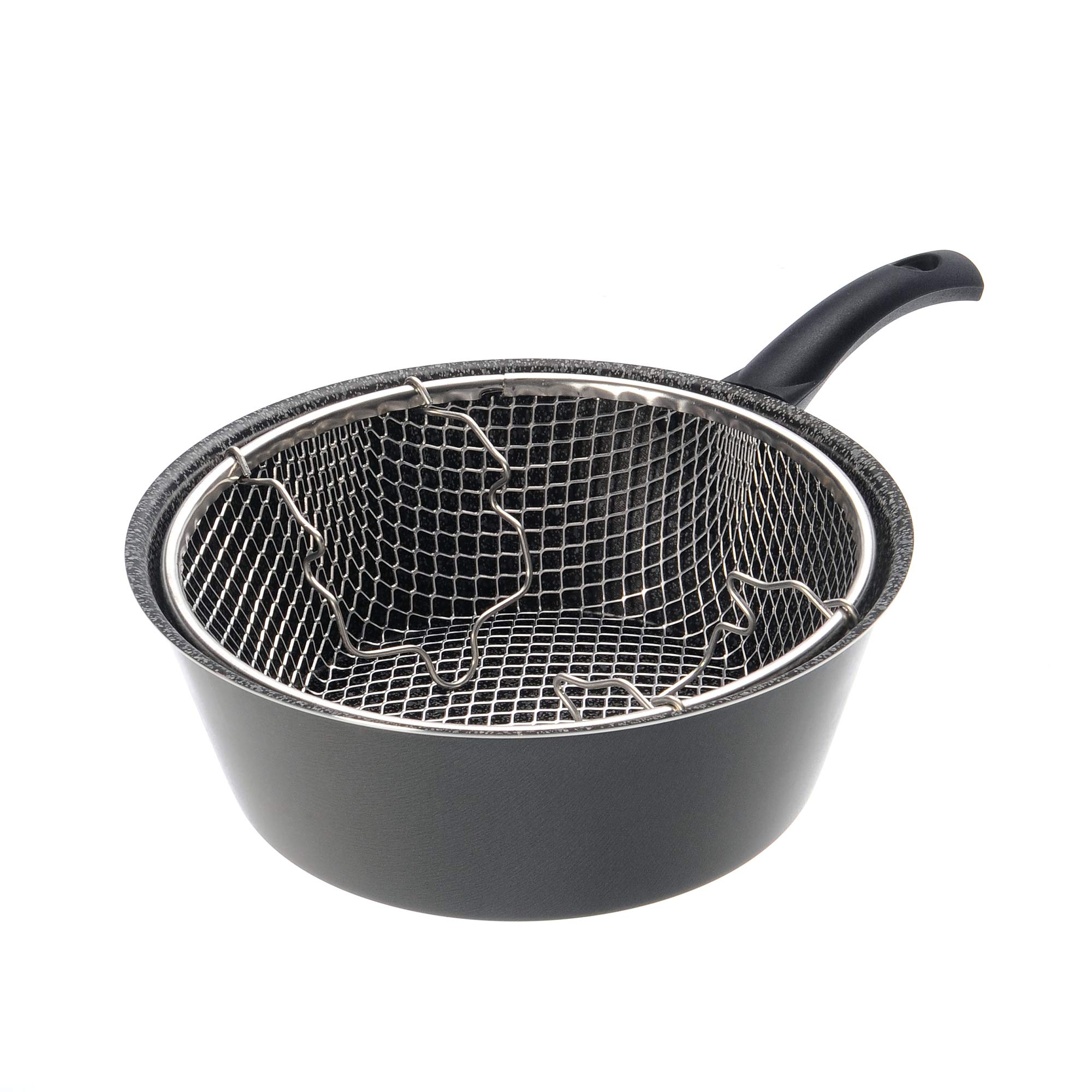 Alluflon Tradizione Italia friggitrice con cestello 24 cm nera